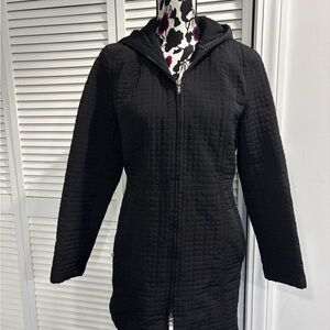 Esprit Black Quilted Hooded Puffer Jacket